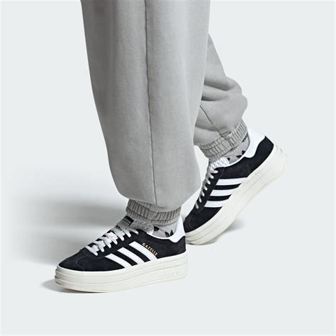 adidas gazelle bold weiß schwarz|adidas gazelle sale black.